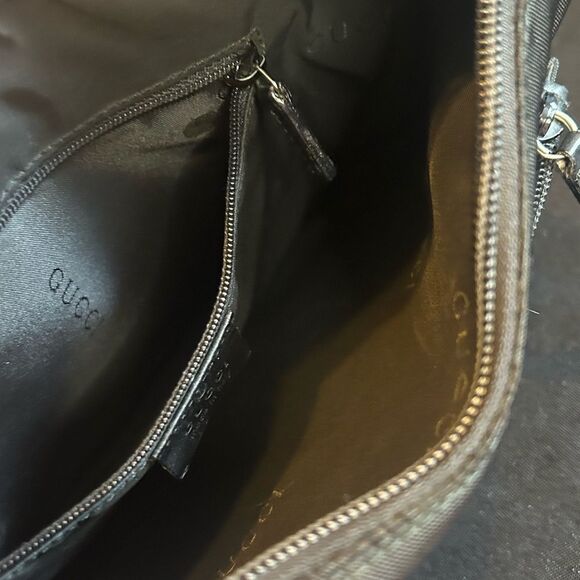 Gucci Diana Cloth & Leather Bamboo Black Women's Bag Excellent Condition - Picture 15 of 16